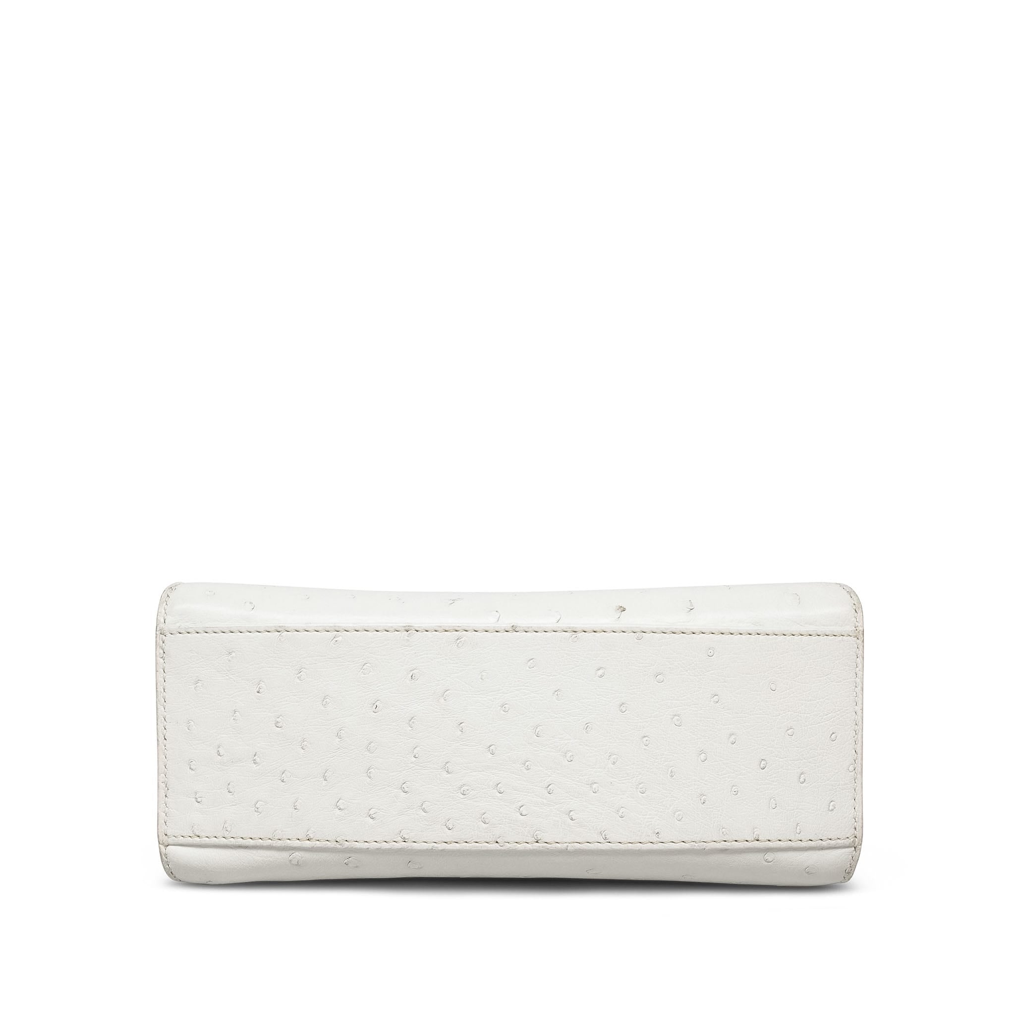 Product image 8 of 18: Kelly Sport PM White Ostrich Gold Plated R Circle