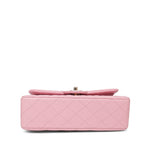 Product image 7 of 17: Pink Sakura Caviar Quilted Classic Flap Small LGHW