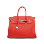 Product image 1 of 21: Birkin 35 Capucine Togo Palladium Plated P Square Stamp