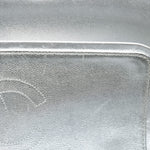 Product image 26 of 28: Silver Metallic Calfskin Quilted Classic Flap Medium Aged Gold Hardware