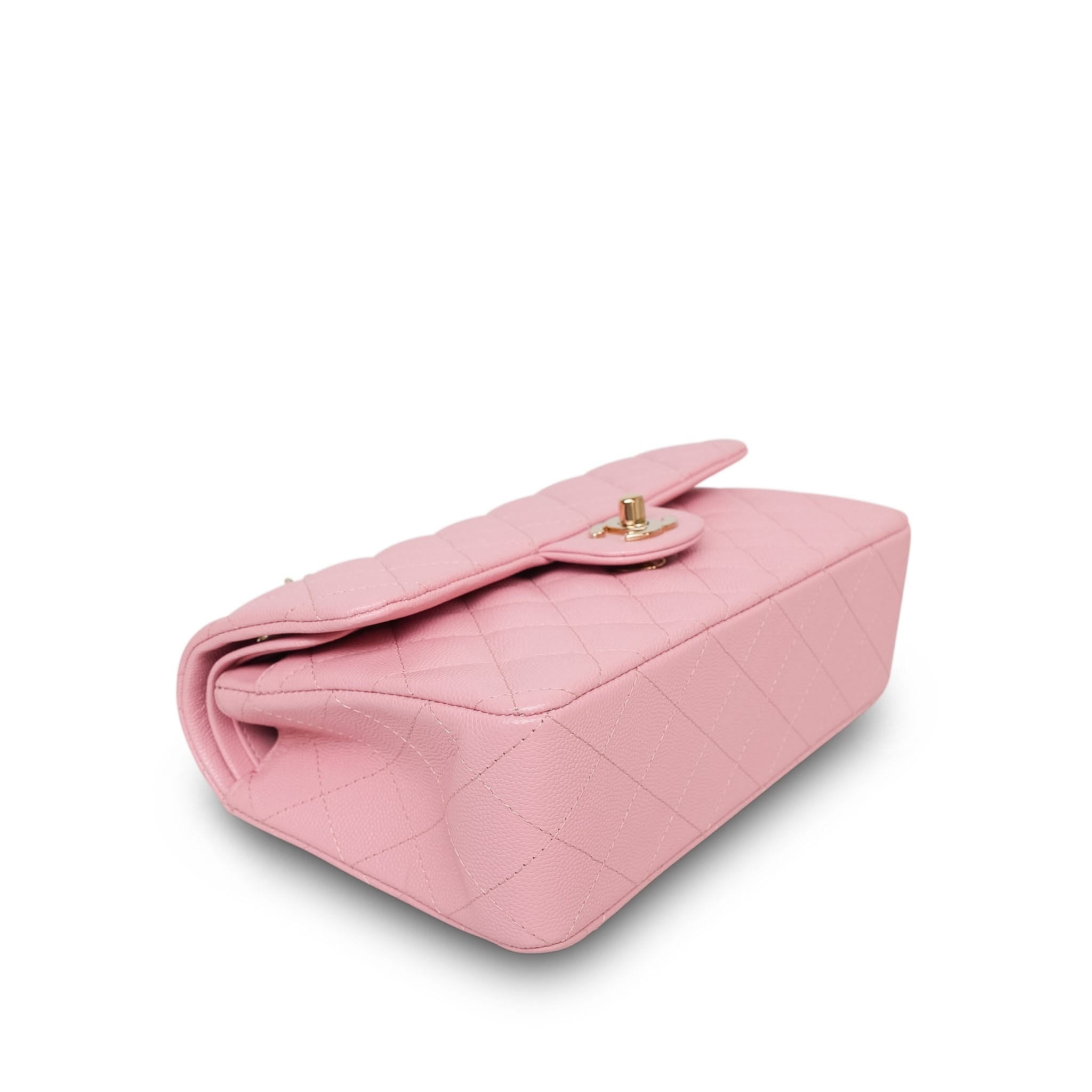 Product image 8 of 17: Pink Sakura Caviar Quilted Classic Flap Small LGHW