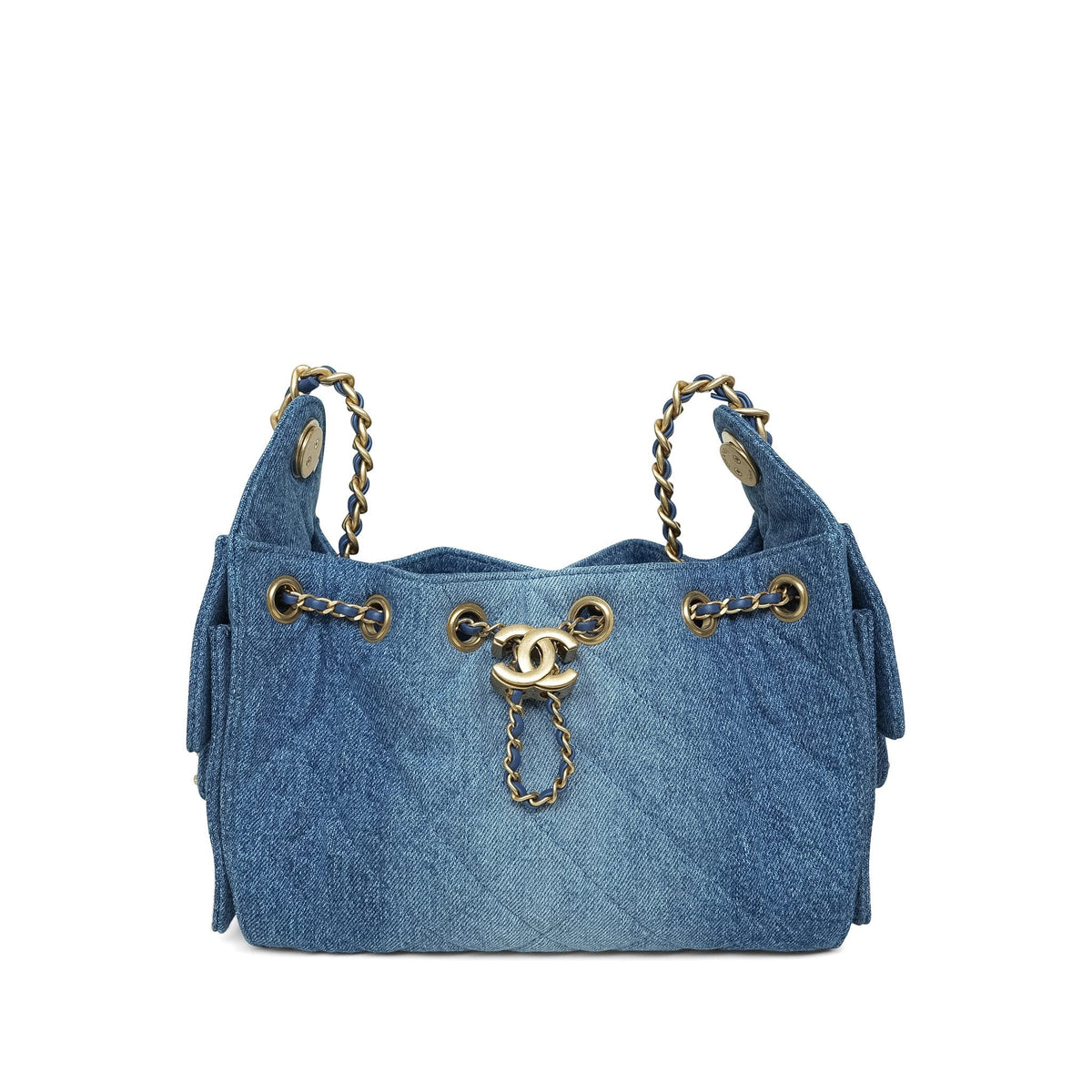 Blue Denim Quilted 25 Hobo Bag Mini AGHW