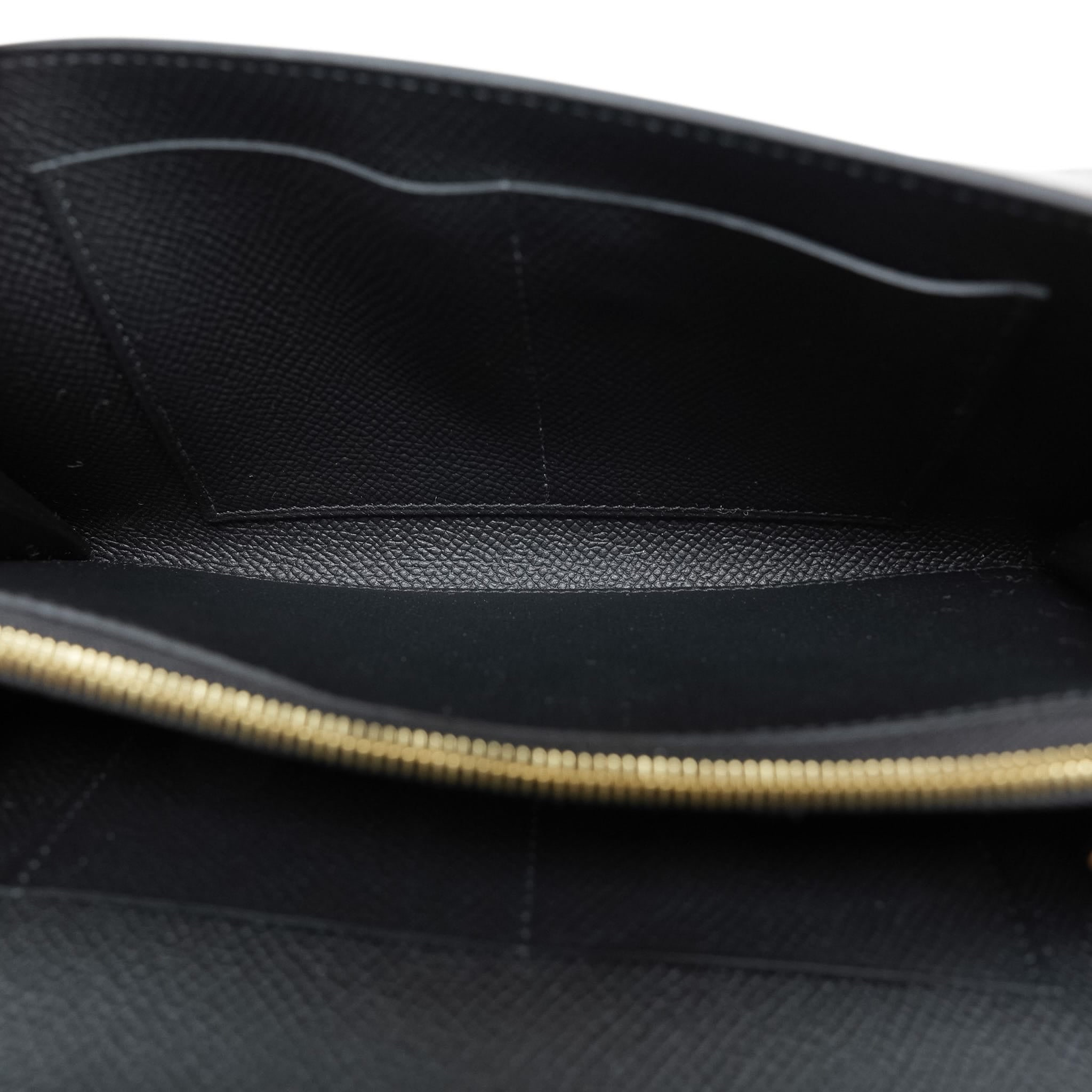 Product image 14 of 15: Kelly Wallet To Go Black Epsom Gold Plated G Stamp