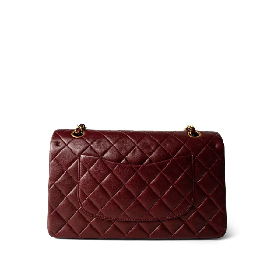 ORIGAMI MEDIUM 27 IN WINE RED LAMBSKIN AND SUEDE