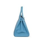 Product image 5 of 16: Birkin 35 Bleu Jean Togo Palladium Plated O Square Stamp