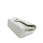 Product image 11 of 16: 20B White Iridescent Calfskin Quilted Classic Flap Medium Light Gold Hardware
