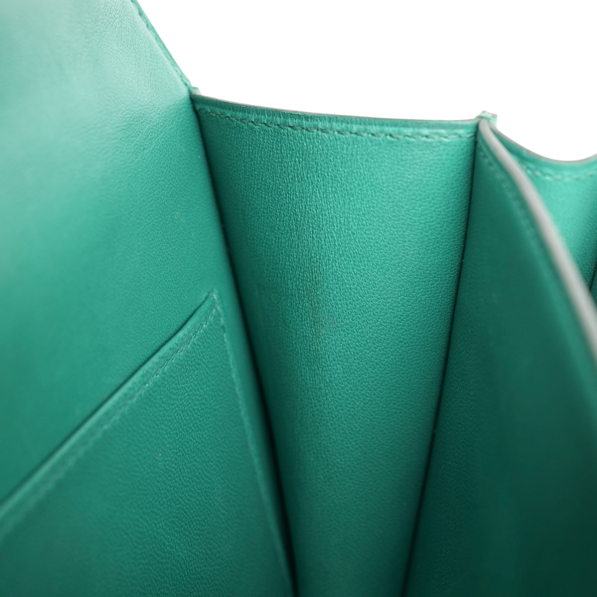 Product image 22 of 29: Constance 18 Vert Jade Epsom Gold Plated B Stamp
