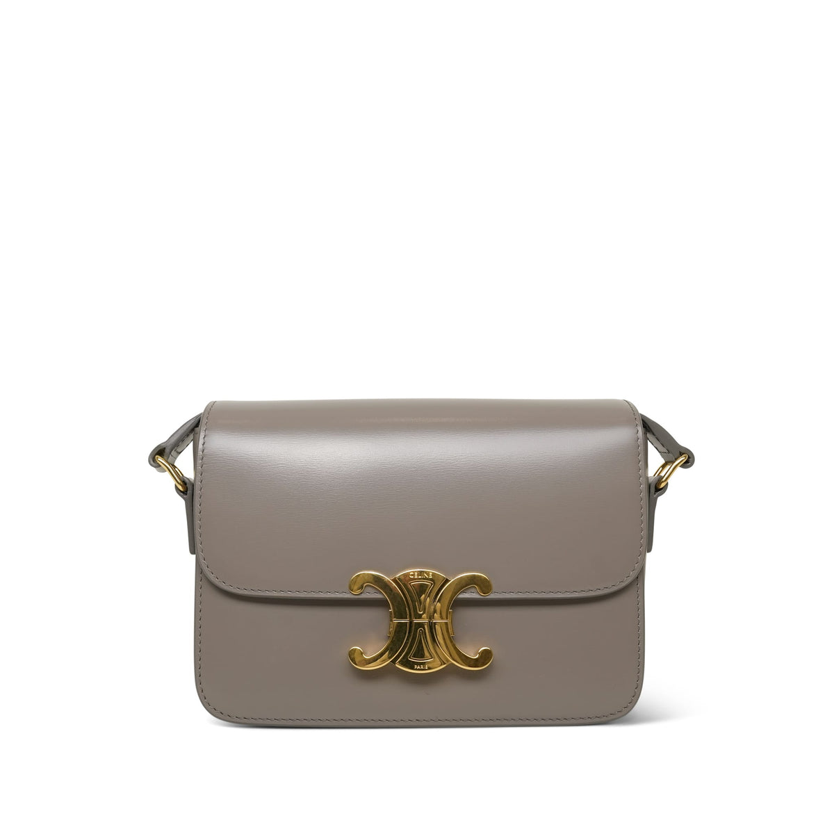 Celine Teen Triomph Pebble Shiny Calfskin Bag