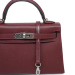 Product image 14 of 14: Mini Kelly Sellier Rouge H Epsom Palladium Plated B Stamp