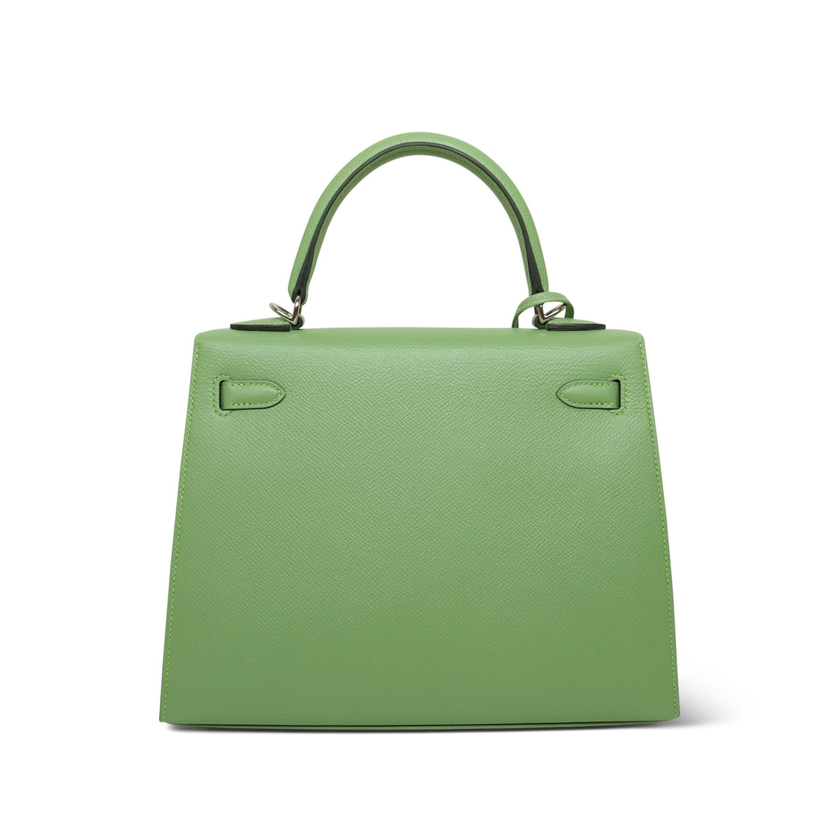 Kelly Sellier 25 Vert Criquet Veau Epsom Palladium Plated Z Stamp