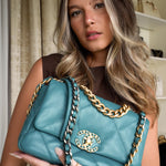 Product image 2 of 16: 21C Dark Green Lambskin Quilted 19 Flap Small Mixed Hardware