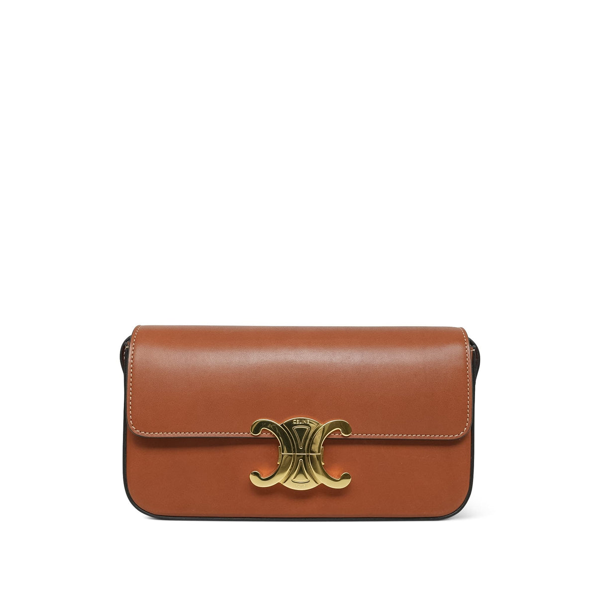 Celine Tan Triomphe East-West Shoulder Bag Smooth Calfskin