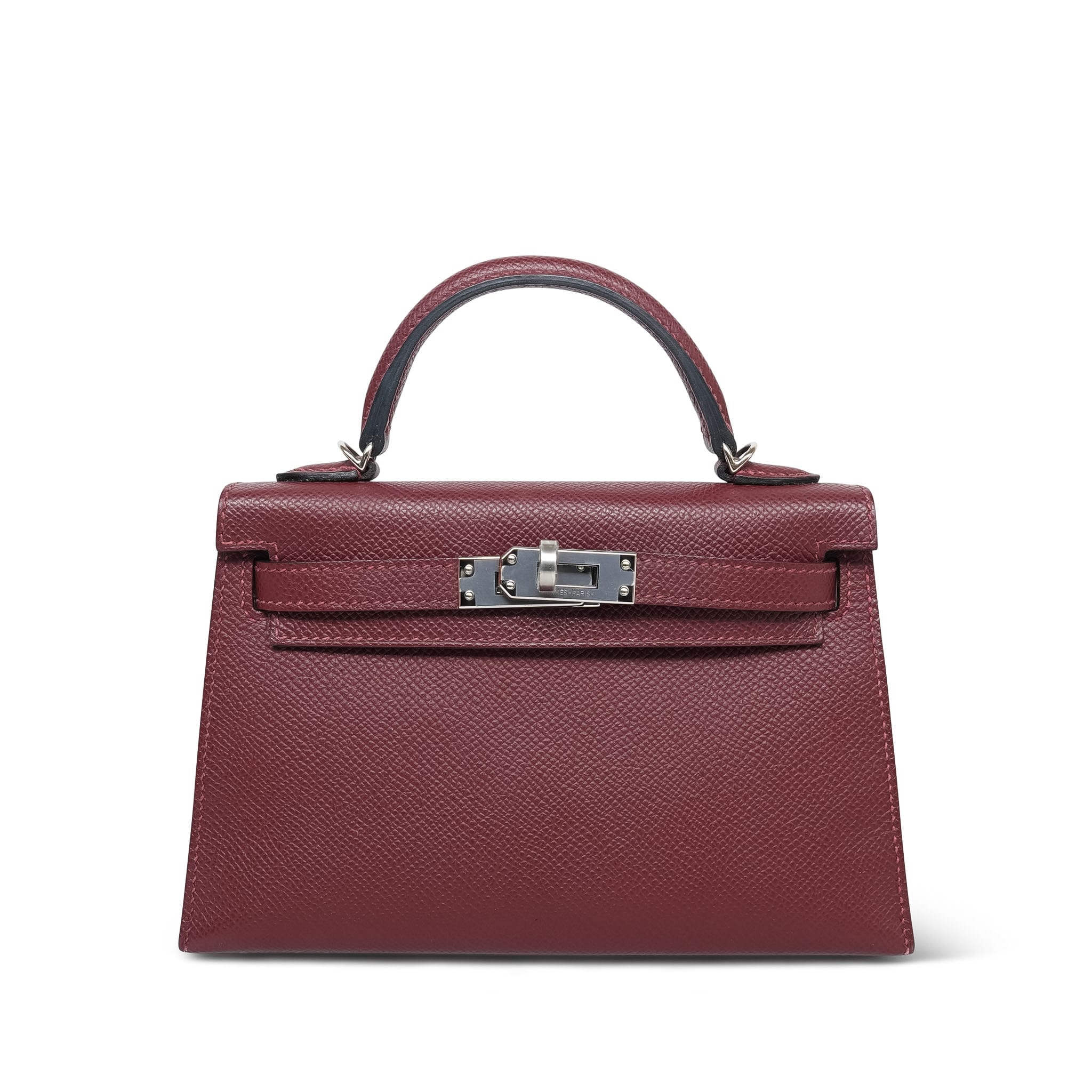 Product image 3 of 14: Mini Kelly Sellier Rouge H Epsom Palladium Plated B Stamp
