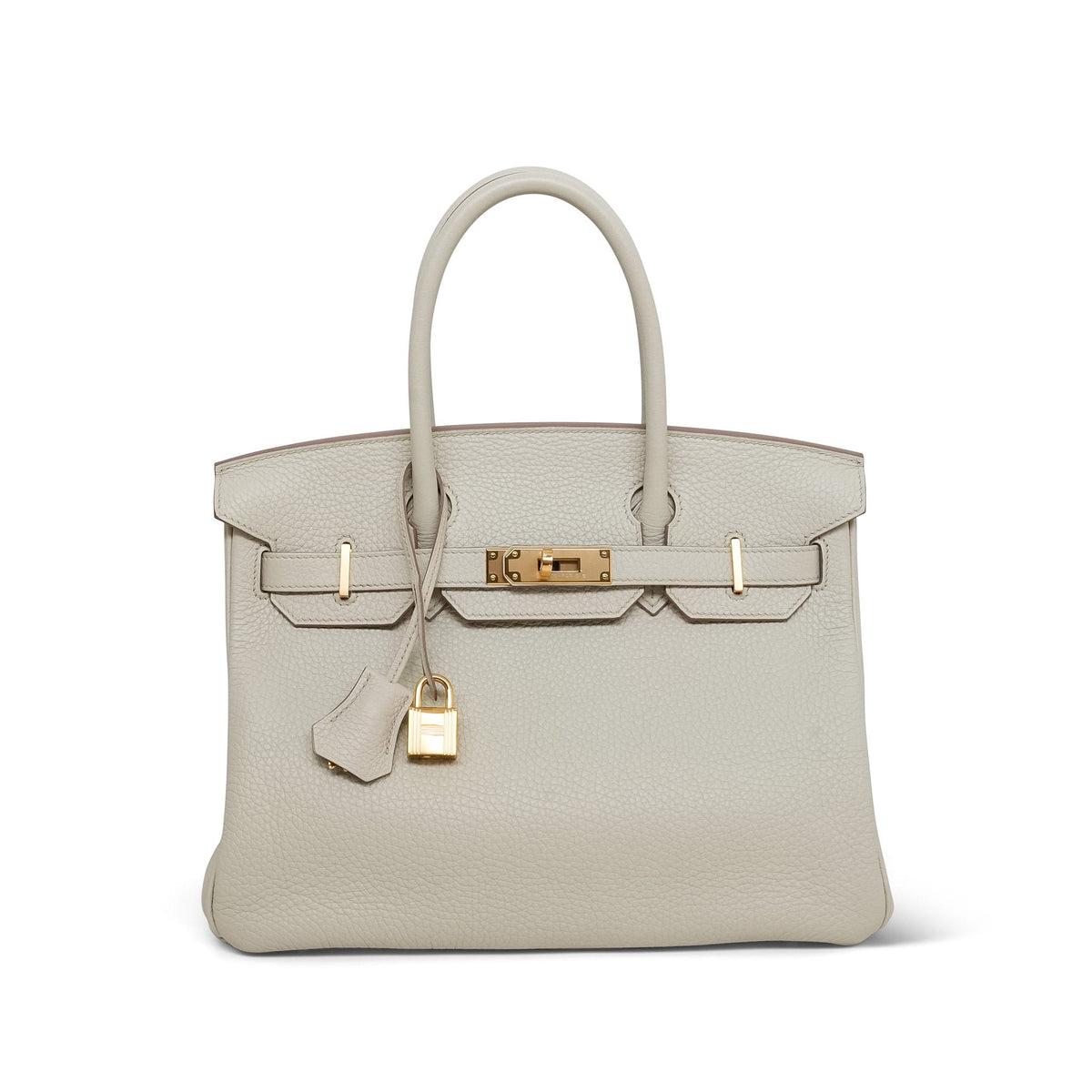Birkin 30 Beton Clemence Gold Plated U Stamp