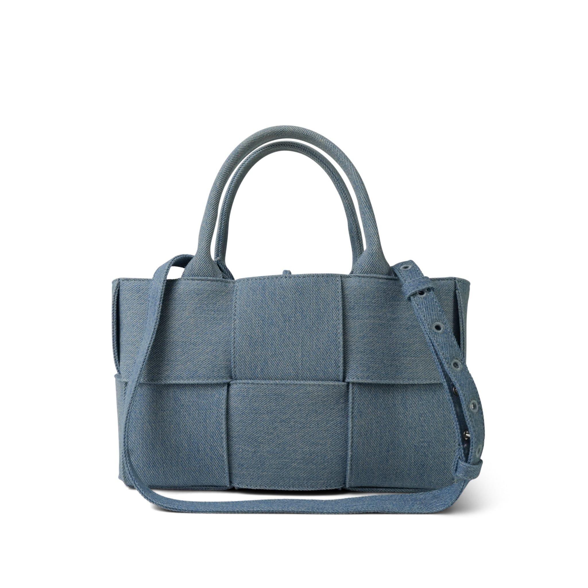 Bottega Veneta Blue Denim Intrecciato Mini Arco Tote – REDELUXE