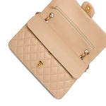 Product image 14 of 17: Beige Clair Lambskin Quilted Classic Flap Medium Gold HW