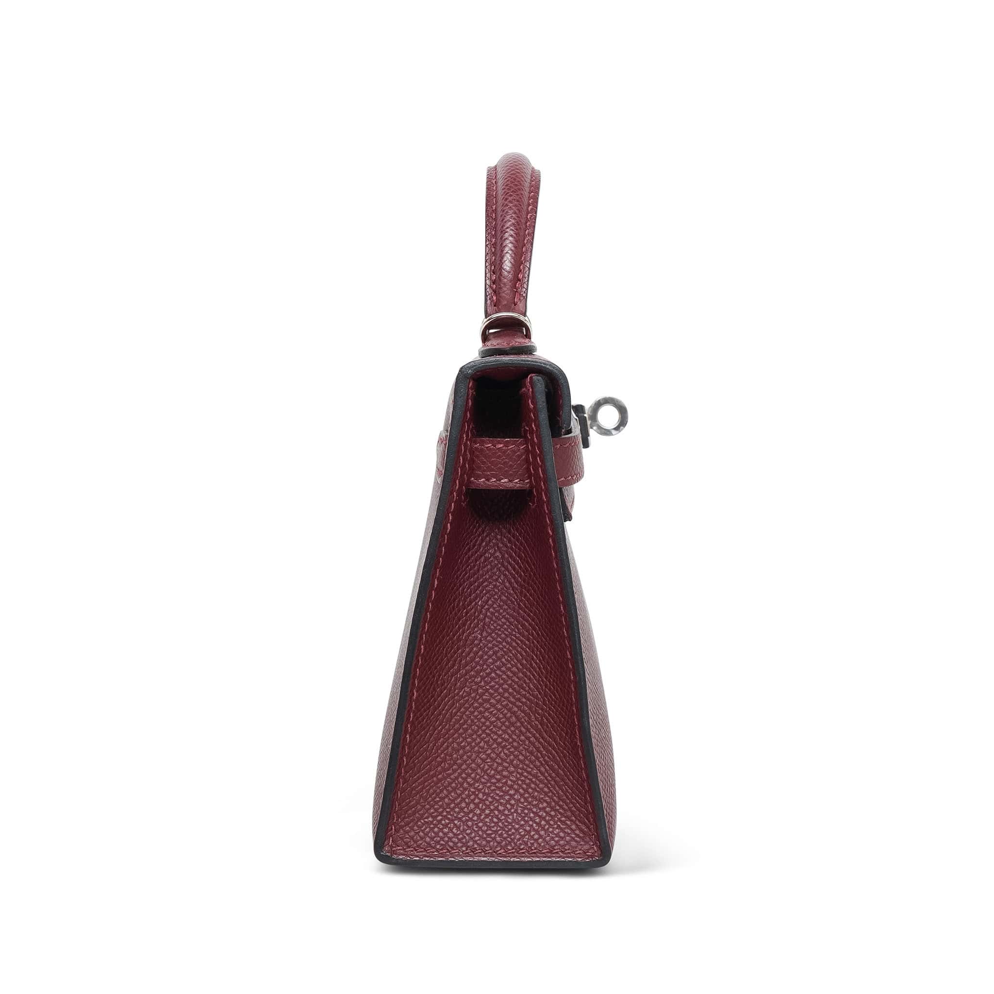 Product image 4 of 14: Mini Kelly Sellier Rouge H Epsom Palladium Plated B Stamp