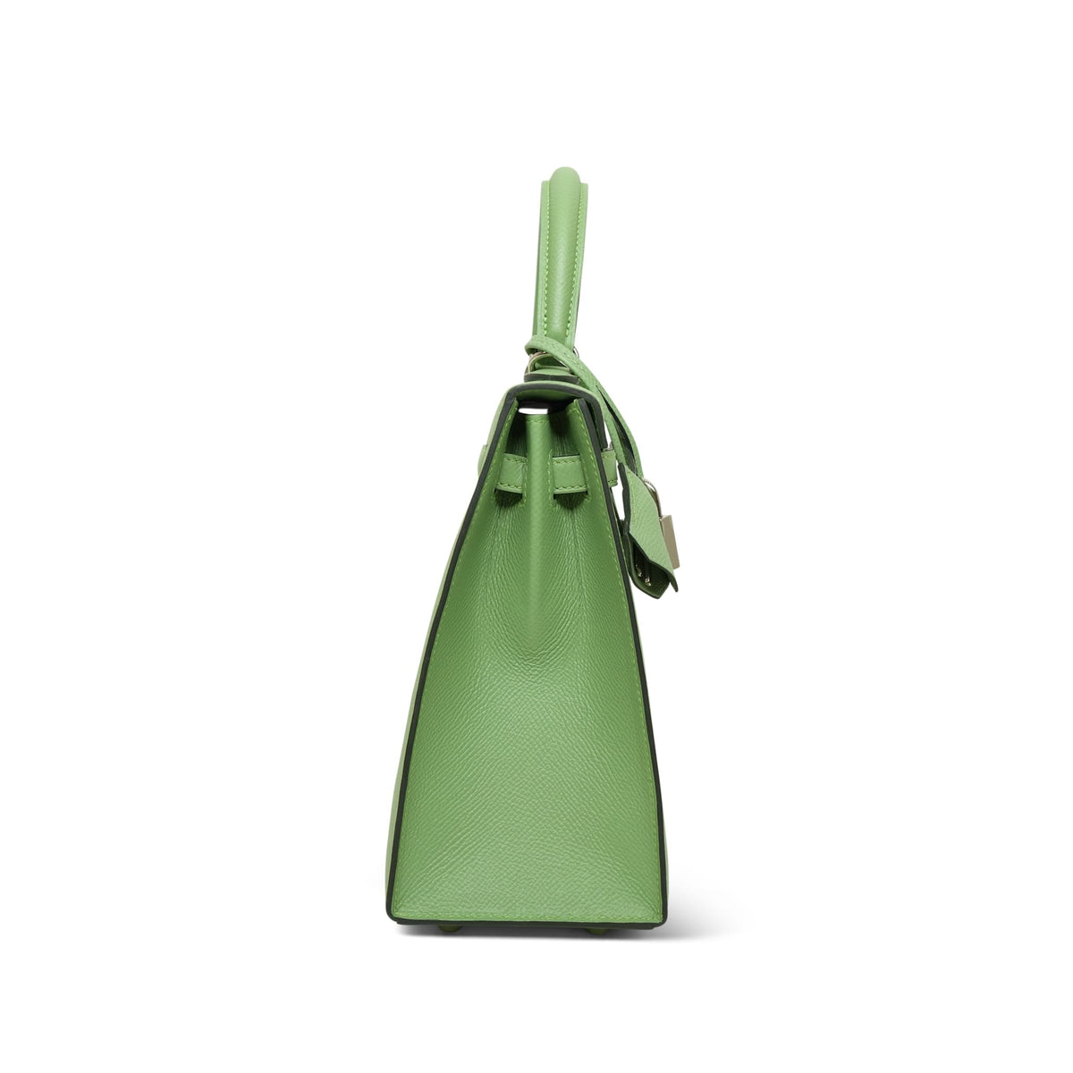 Kelly Sellier 25 Vert Criquet Veau Epsom Palladium Plated Z Stamp