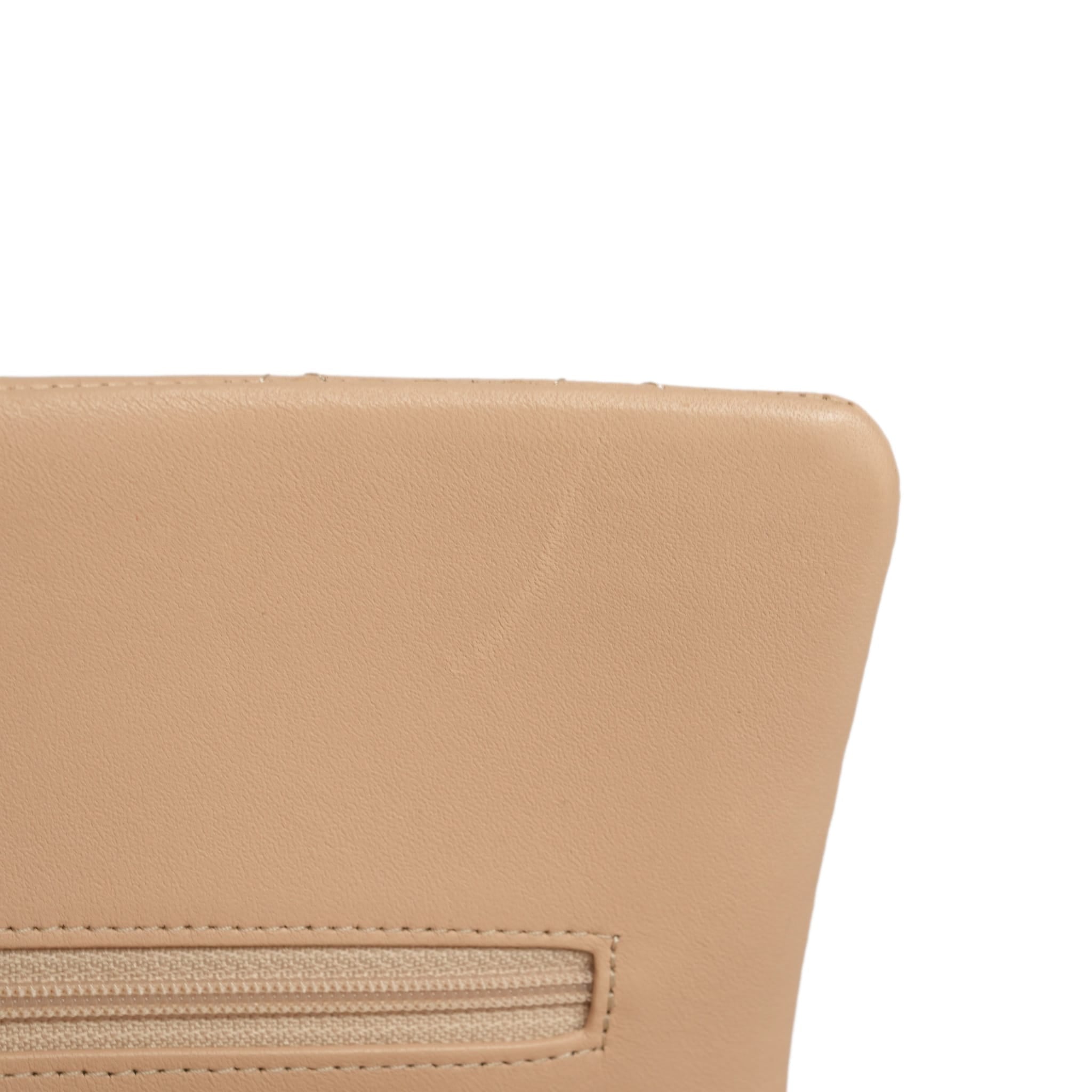 Beige Clair Lambskin Quilted Classic Flap Medium Gold HW