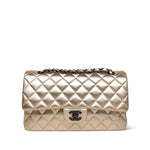 Product image 1 of 23: Light Gold Metallic Lambskin Quilted Classic Flap Medium So Black Hardware