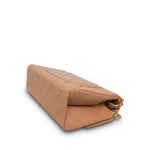 Product image 12 of 14: 23P Caramel Lambskin Quilted Spellout Chain Single Flap Bag AGHW