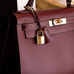 Product image 14 of 28: Kelly 28 Rouge H Chamonix White Stitching Gold Plated J Square Stamp