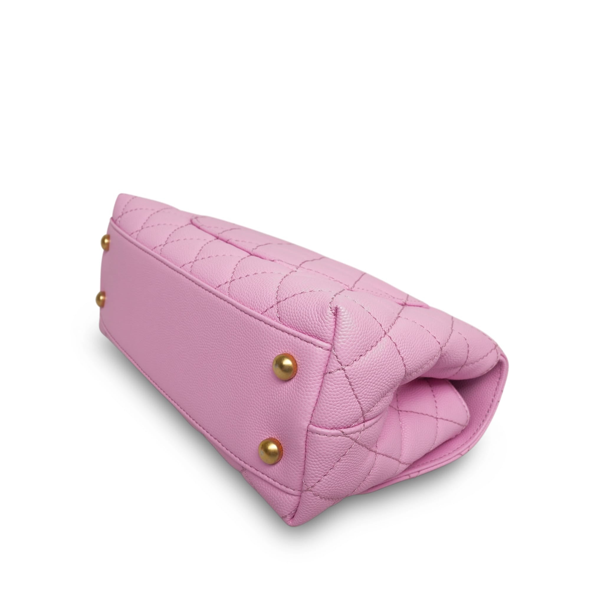 23P Lilac/Pink Caviar Quilted Coco Chain Handle Small AGHW
