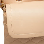 Product image 16 of 17: Beige Clair Lambskin Quilted Classic Flap Medium Gold HW