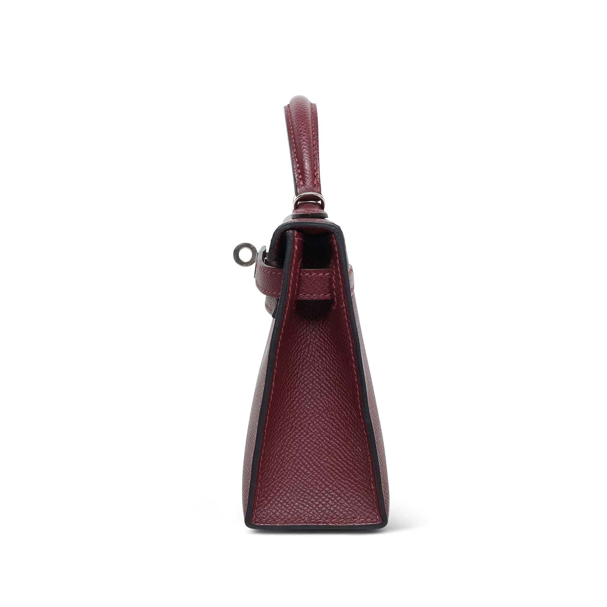 Product image 6 of 14: Mini Kelly Sellier Rouge H Epsom Palladium Plated B Stamp