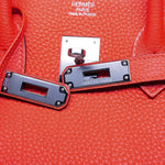 Product image 5 of 21: Birkin 35 Capucine Togo Palladium Plated P Square Stamp