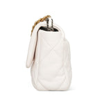 Product image 7 of 26: White Lambskin Quilted 19 Flap Small Mixed HW