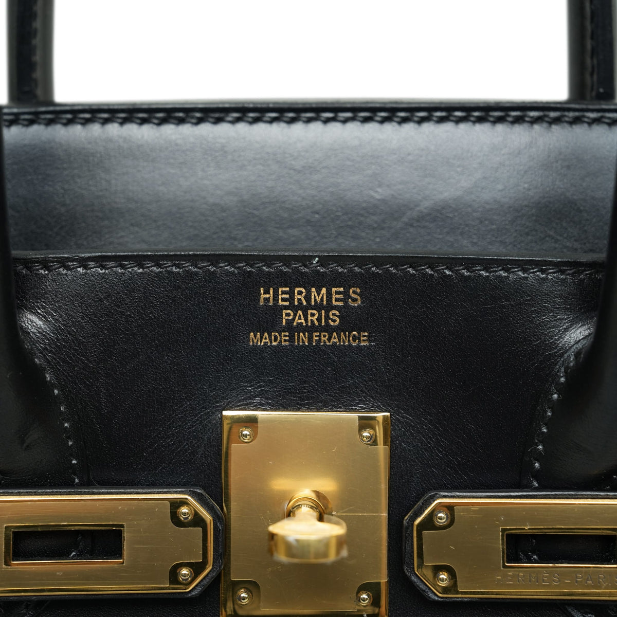 HAC 32 Black Box Calfskin Gold Plated V Circle