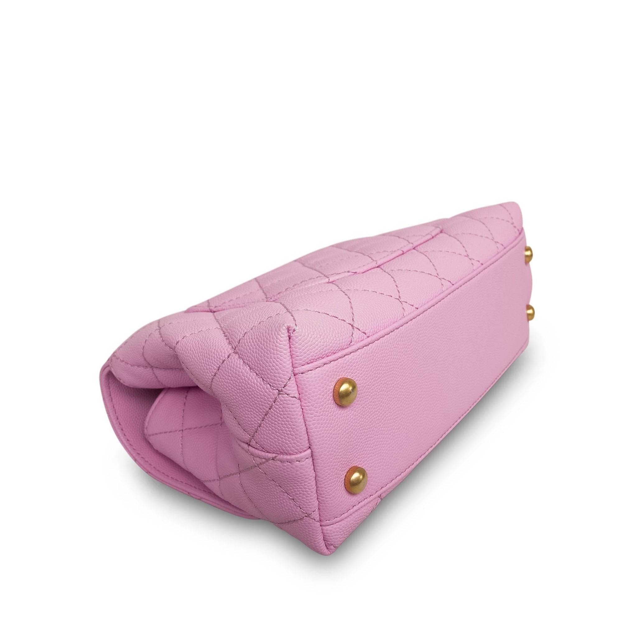 23P Lilac/Pink Caviar Quilted Coco Chain Handle Small AGHW