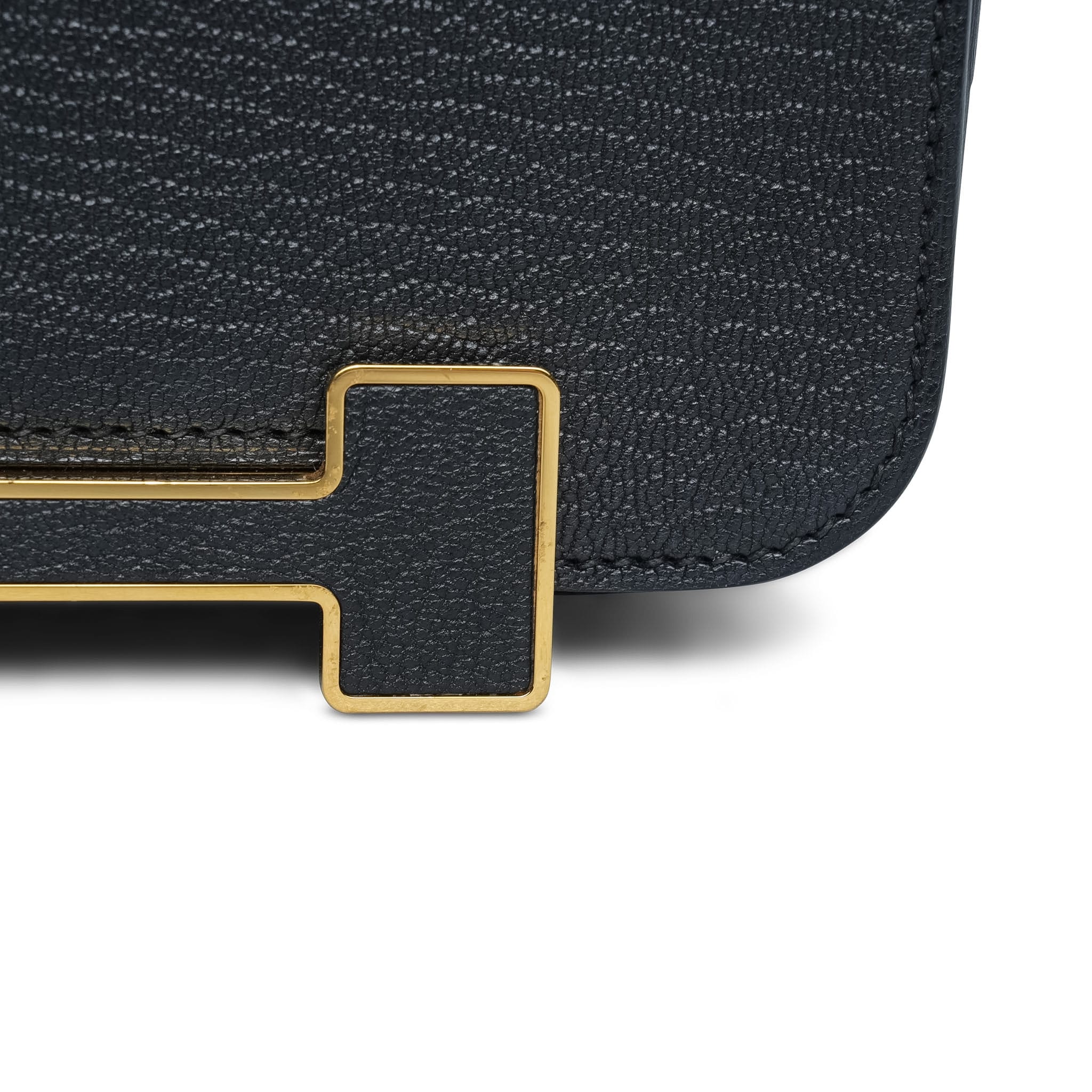 Product image 5 of 17: Geta Black Chèvre Mysore Gold Plated B Stamp