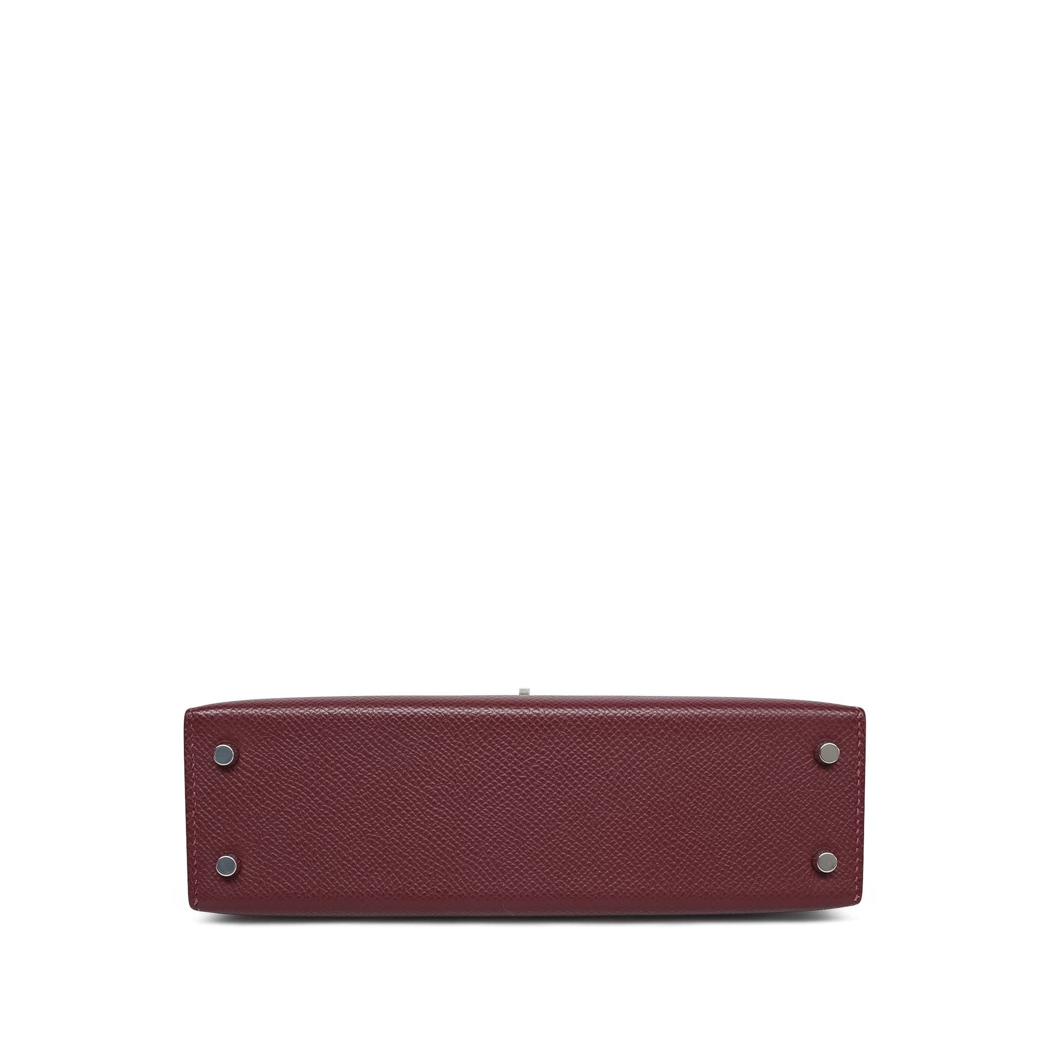 Product image 7 of 14: Mini Kelly Sellier Rouge H Epsom Palladium Plated B Stamp
