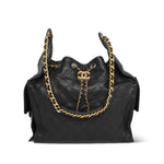 Product image 1 of 26: Black Caviar Quilted 25 Hobo Bag Medium Aged Gold Hardware