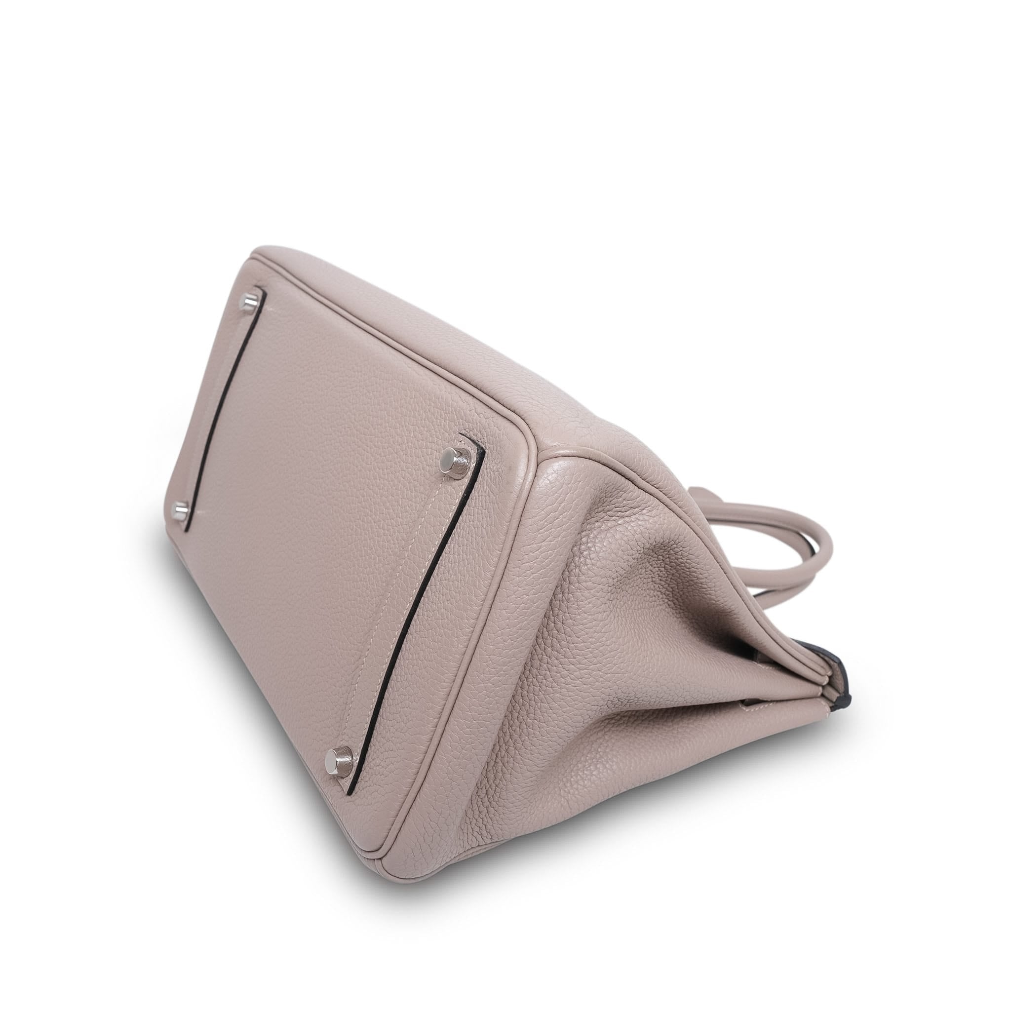 Product image 11 of 18: Birkin 35 Gris Tourterelle Clemence Palladium Plated N Square Stamp