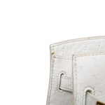 Product image 17 of 18: Kelly Sport PM White Ostrich Gold Plated R Circle