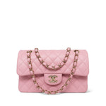 Product image 1 of 17: Pink Sakura Caviar Quilted Classic Flap Small LGHW