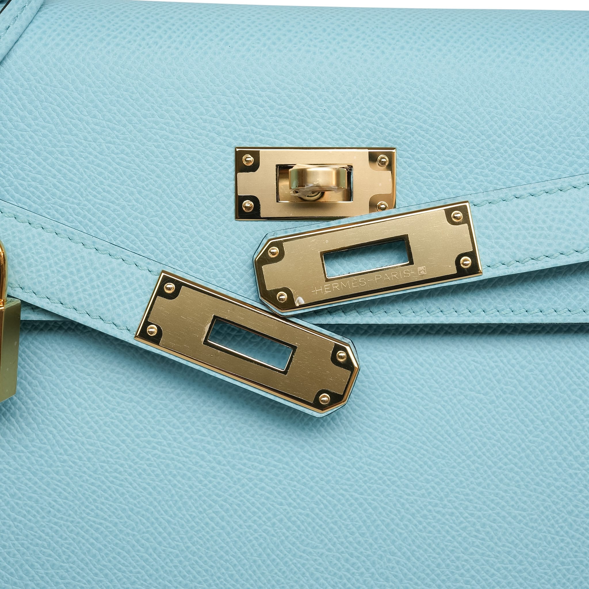 Product image 6 of 16: Kelly Sellier 28 Bleu Atoll Epsom Gold Plated Y Stamp