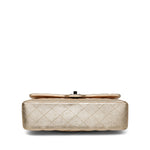 Product image 8 of 23: Light Gold Metallic Lambskin Quilted Classic Flap Medium So Black Hardware