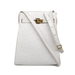 Product image 1 of 18: Kelly Sport PM White Ostrich Gold Plated R Circle