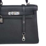 Product image 7 of 16: Kelly Retourne 28 Black Veau Togo Palladium Plated K Stamp