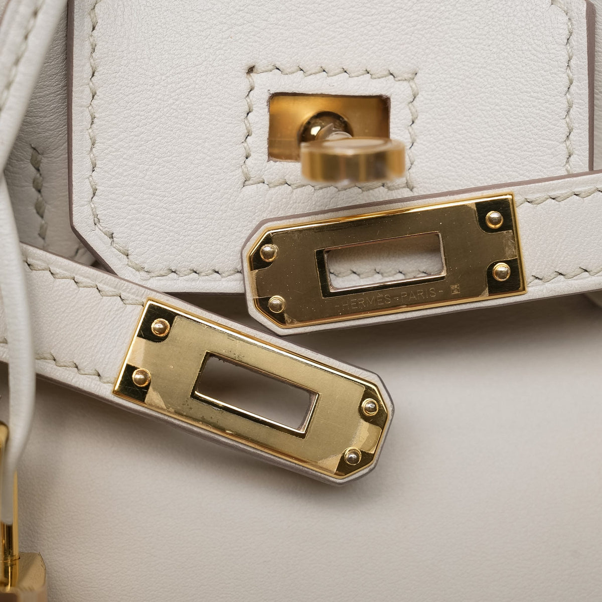 Birkin 25 Beton Swift Gold Plated Y Stamp