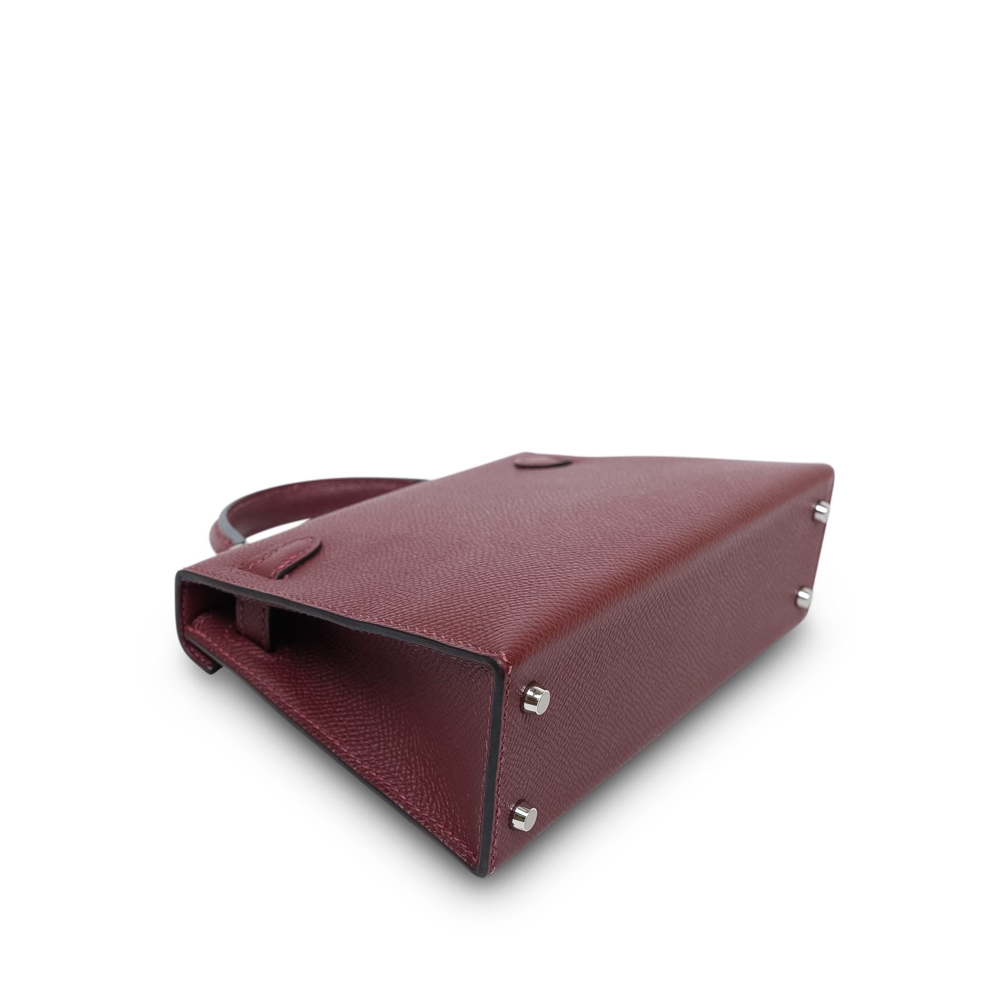 Product image 10 of 14: Mini Kelly Sellier Rouge H Epsom Palladium Plated B Stamp