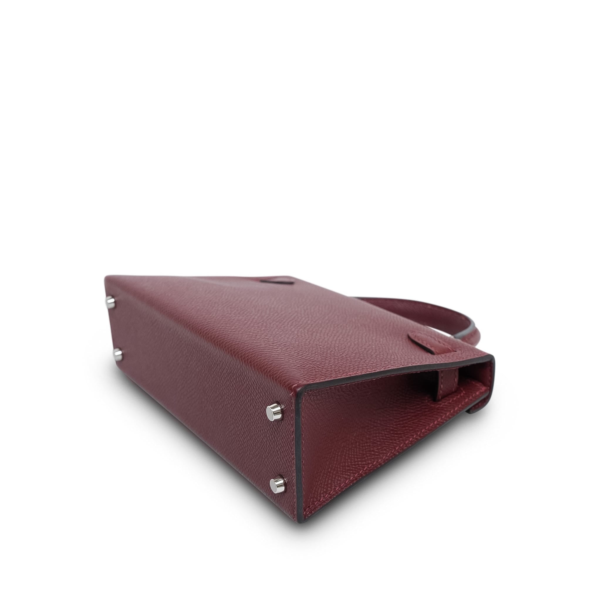 Product image 11 of 14: Mini Kelly Sellier Rouge H Epsom Palladium Plated B Stamp