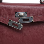 Product image 2 of 14: Mini Kelly Sellier Rouge H Epsom Palladium Plated B Stamp