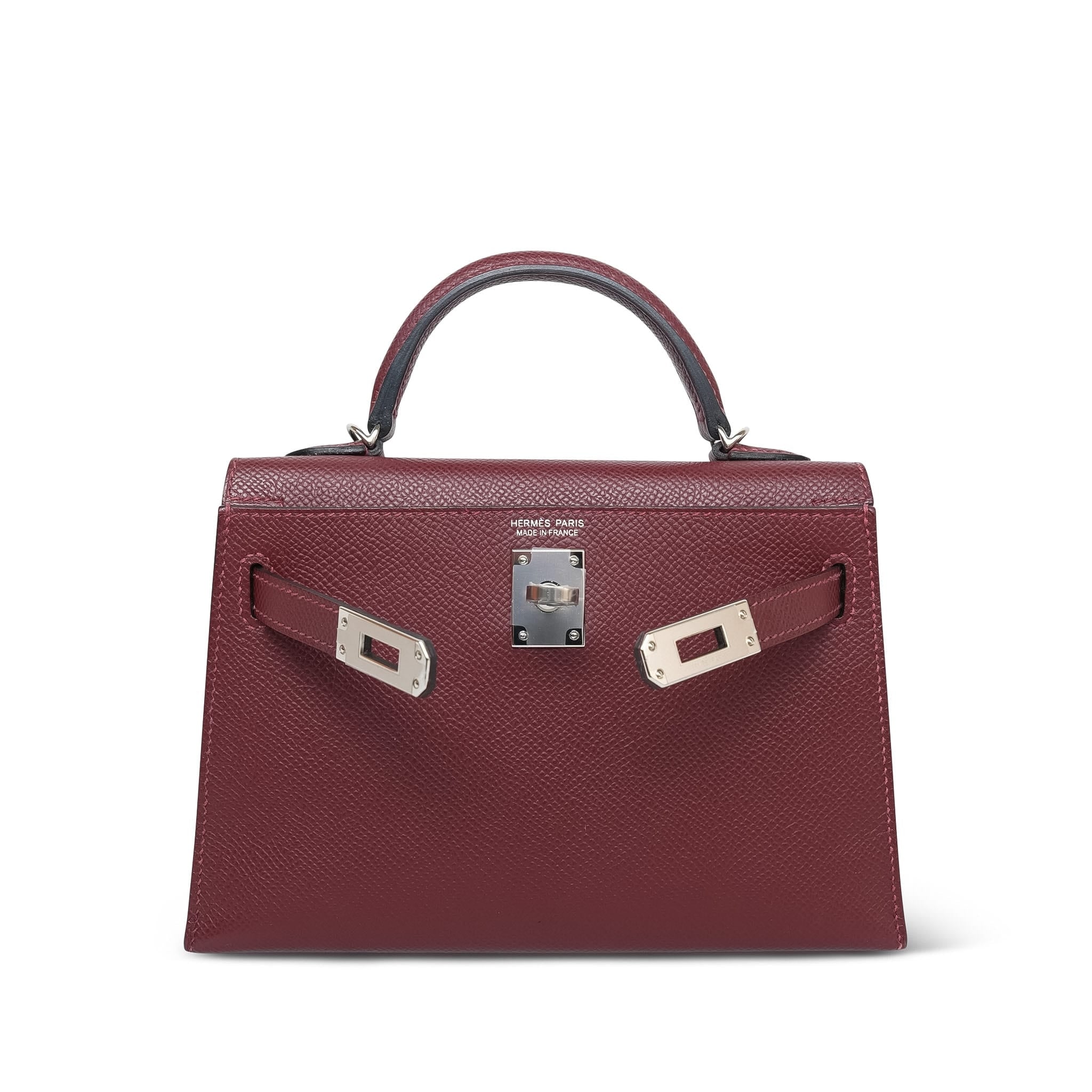 Product image 13 of 14: Mini Kelly Sellier Rouge H Epsom Palladium Plated B Stamp