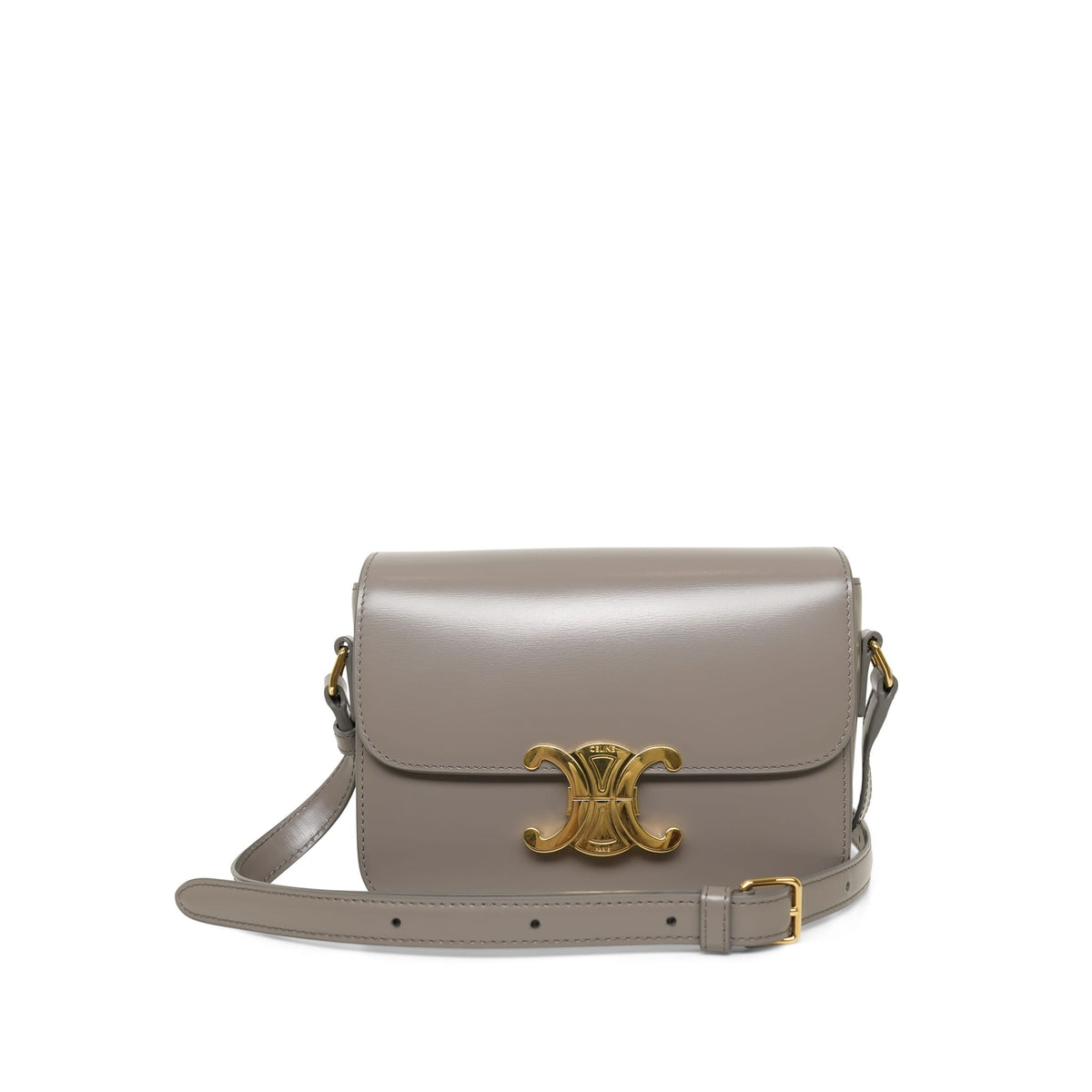 Celine Teen Triomph Pebble Shiny Calfskin Bag