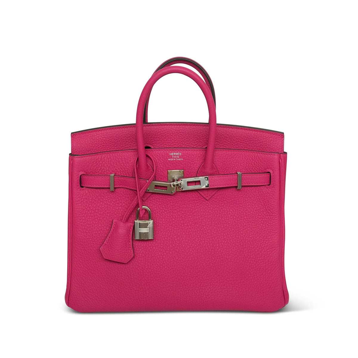 Birkin 25 Rose Mexico Togo Palladium Plated K Stamp